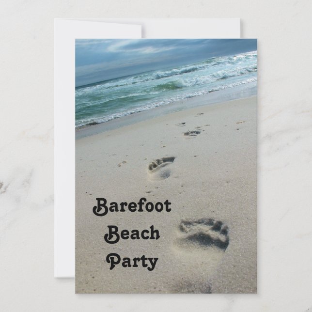 Barefoot Beach Party-inbjudan Inbjudningar (Framsida)