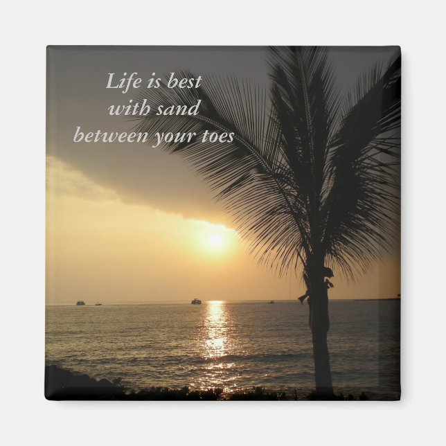 Barefoot Beach Sand Magnet (Framsidan)