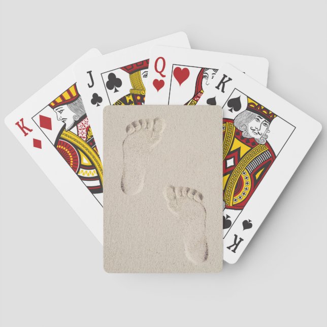 Barefoot Footprint i Sand Casinokort (Baksidan)