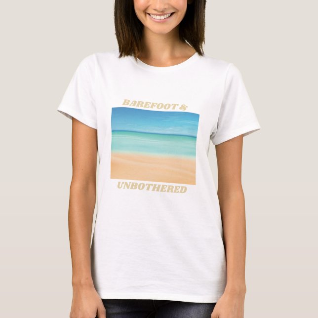 Barefoot och obundet Beach Escape T Shirt (Framsida)