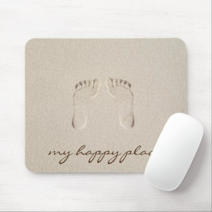 Barefoot Prints i Beach Sand Musmatta
