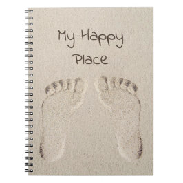 Barefoot Prints in Sand Anteckningsbok