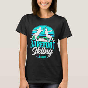 Barefoot skidriftlegend retro stil vatten sport t shirt