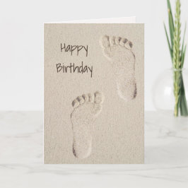 Barefoot-utskrifter på Sand Kort