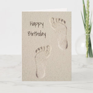 Barefoot-utskrifter på Sand Kort