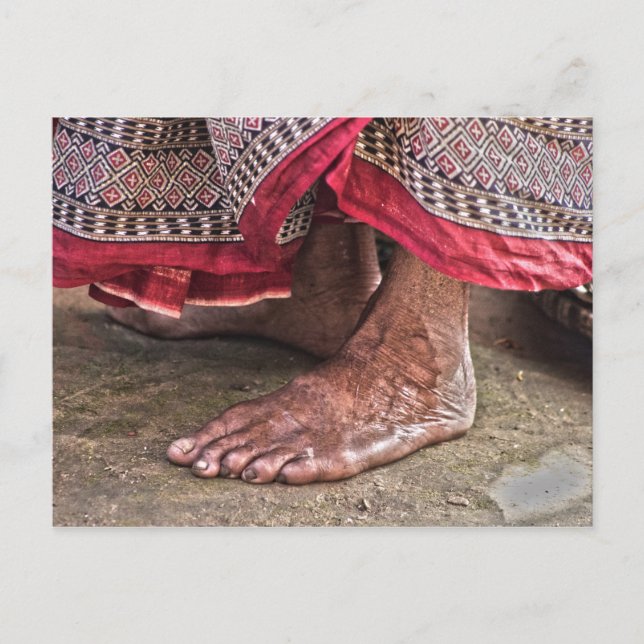 Barefoot vid Temple Vykort (Framsida)