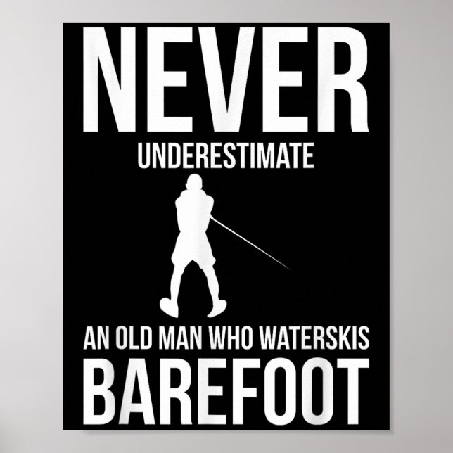 Barefoot Water Skiing Water Skis  Poster (Framsidan)