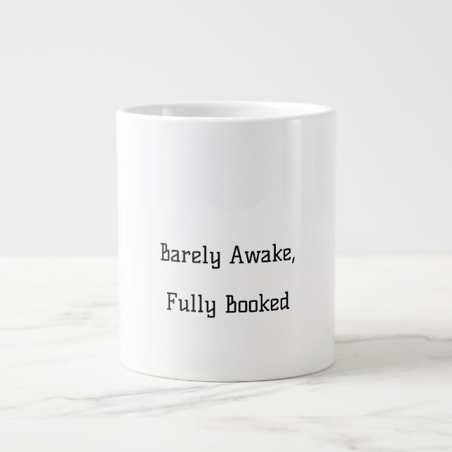 Barely AVaken, Fully Books lustig lera Jumbo Mugg (Framsidan)