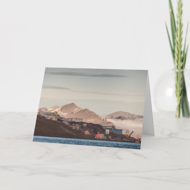 Barentsburg Spitsbergen Svalbard Kort (Framsida)