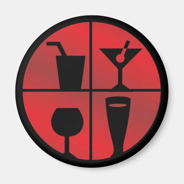 BarFanatic.com Magnet - Cirkel (Framsidan)