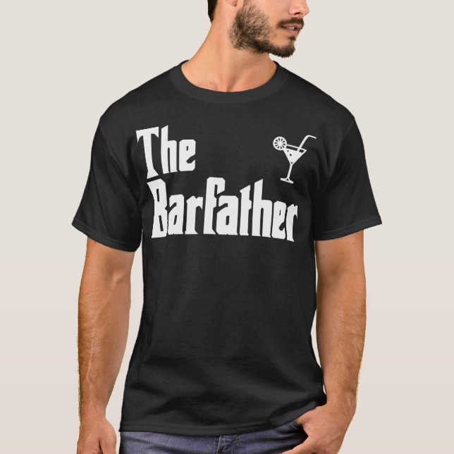Barfather Funny Bartender  T Shirt (Framsida)
