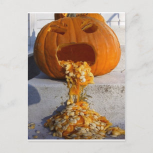 Barfing Pumpkin Vykort