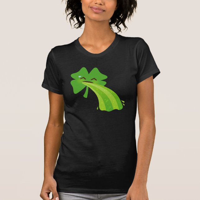 Barfing Shamrockutslagsplats Tee Shirt (Framsida)