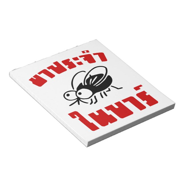 BARFLY SKRIVEN PÅ Thai Language Script ; Anteckningsblock (Vinklad)