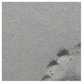 Barfota fotspår i tyg för strandsandfoto