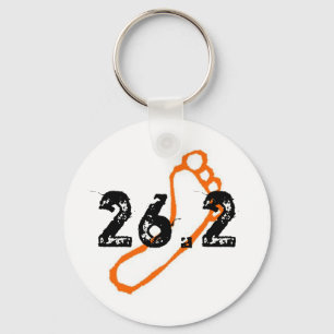 Barfota maraton Keychain Nyckelring