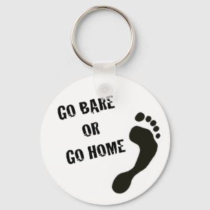 Barfota rinnande Keychain Nyckelring