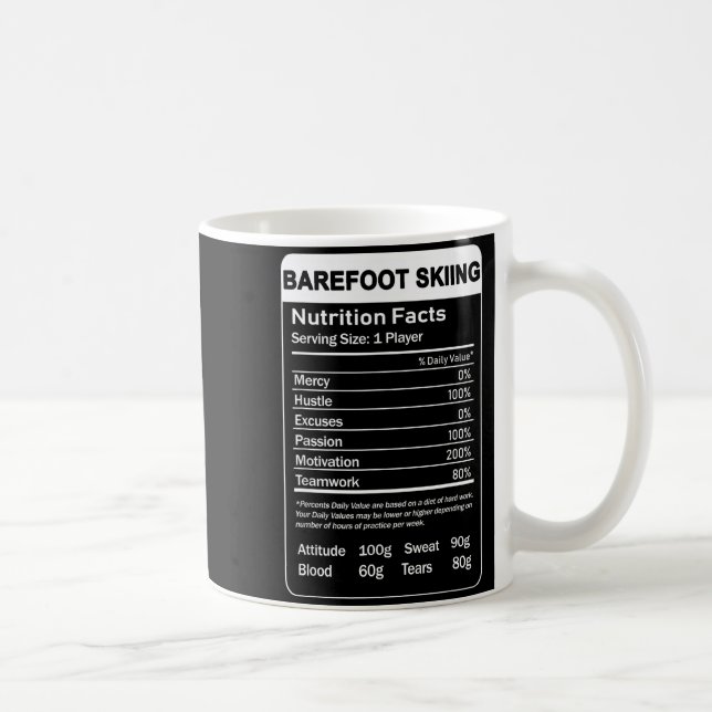 Barfota skidor näringsfakta  kaffemugg (Höger)