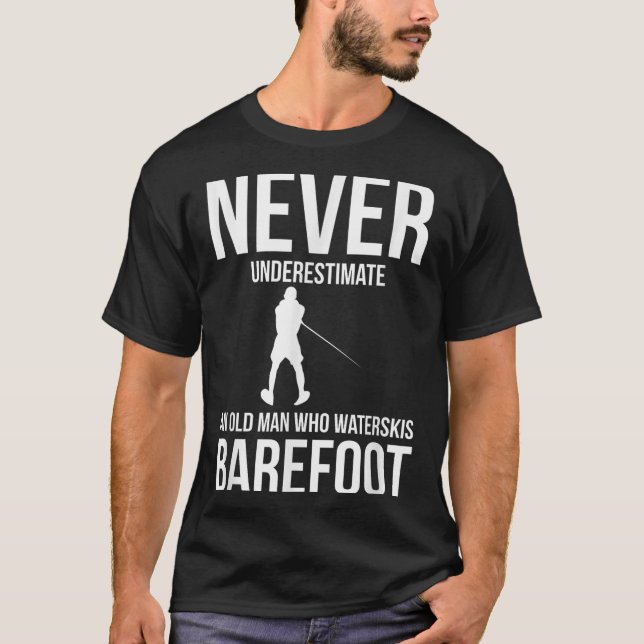 Barfota Vatten Skidor Vatten Skidor T Shirt (Framsida)
