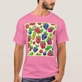 Bärfrukt Mönsterdesign T Shirt
