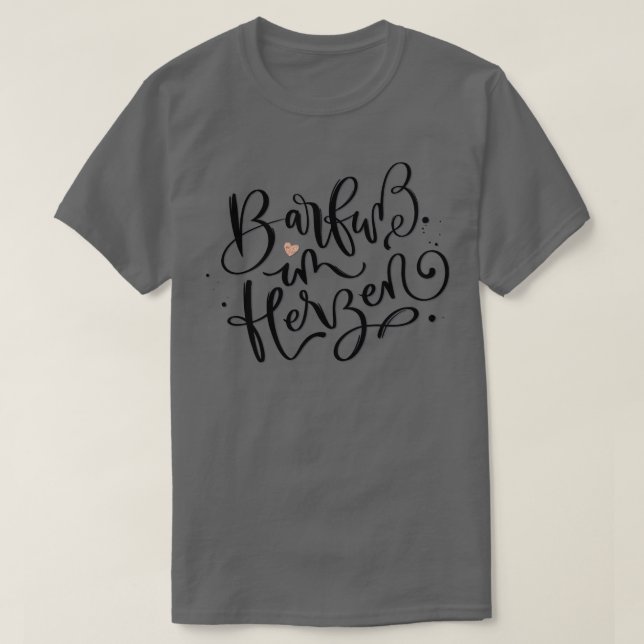 Barfu im Herzen T Shirt (Design framsida)