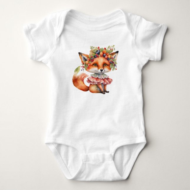 Bärfuchsblomning T Shirt (Framsida)
