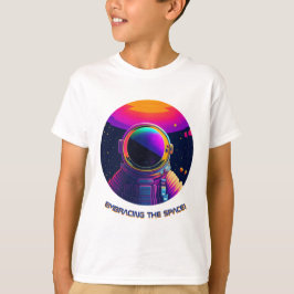 Bärga den vita rymdfärgen "Space White Kids Tshirt T Shirt