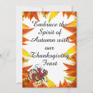 Bärga höstens  för Thanksgiving Inbjudningar