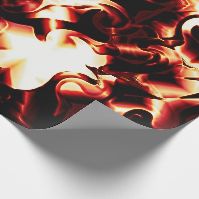 Bärgad eldkraft mot mörkens bakgrund presentpapper (Hörn)