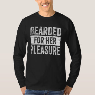 Bärgad för hennes trevliga Beard Sarcastic-Vintage T Shirt