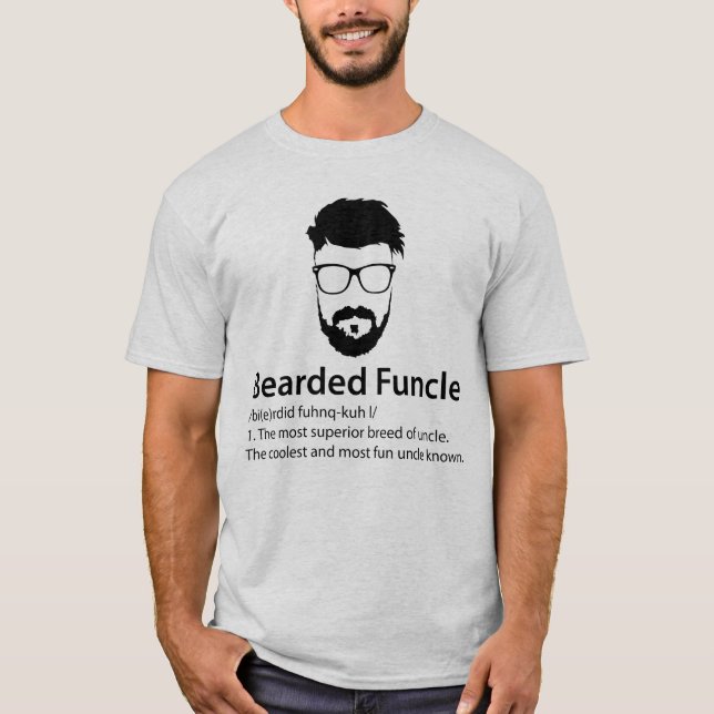 Bärgad Funcle Description Beard Day Shirt-funktion T Shirt (Framsida)