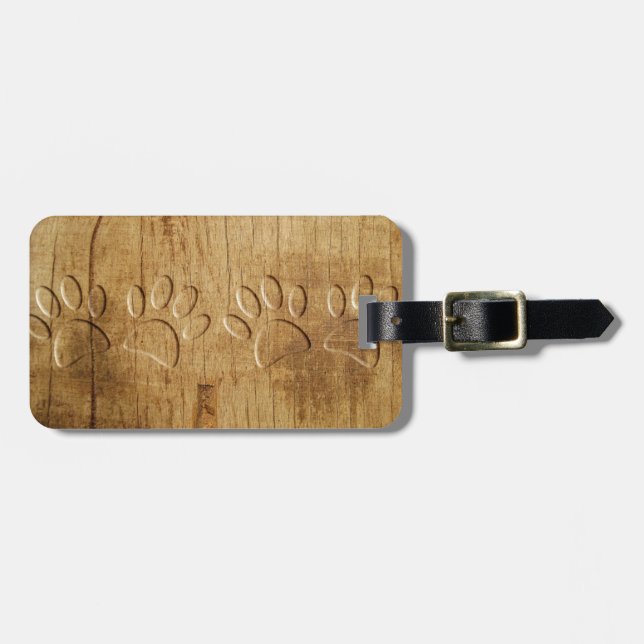 Bärgad Hund-utskrift Bagagebricka (Horisontell Framsida)