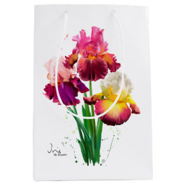 Bärgad iris och stänk av vattenfärgad målning