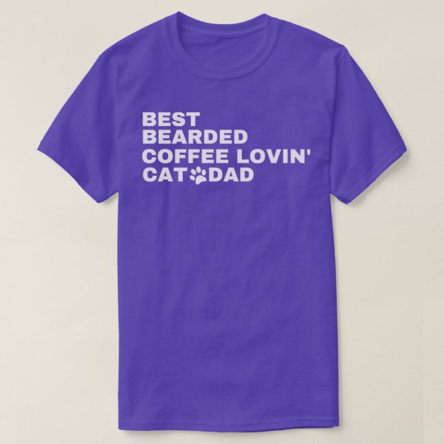 Bärgad kaffeälskande kattpappa 1 t shirt (Design framsida)