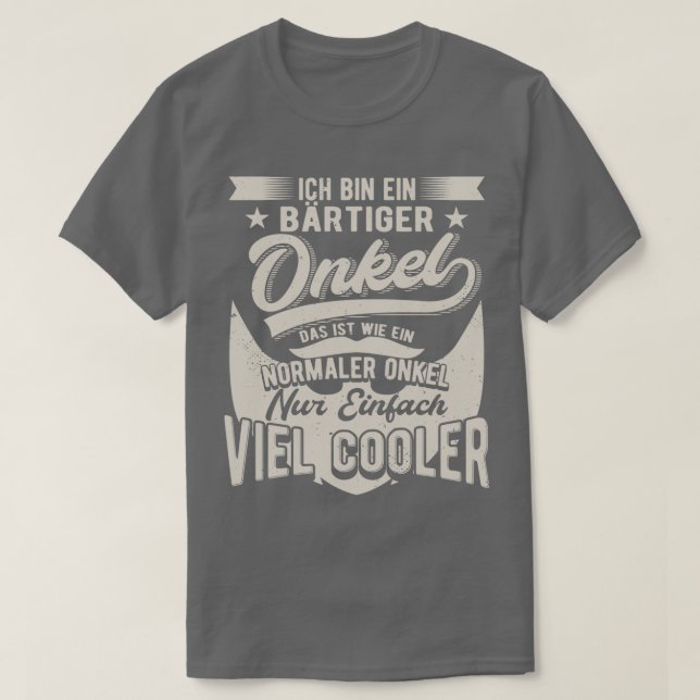 Bärgad morbror med skäggig gåva t shirt (Design framsida)