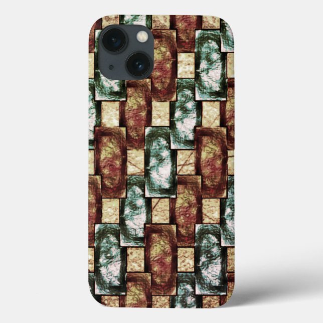 Bärgad och fläckig brun grönt, rektangulär biet (Baksida)