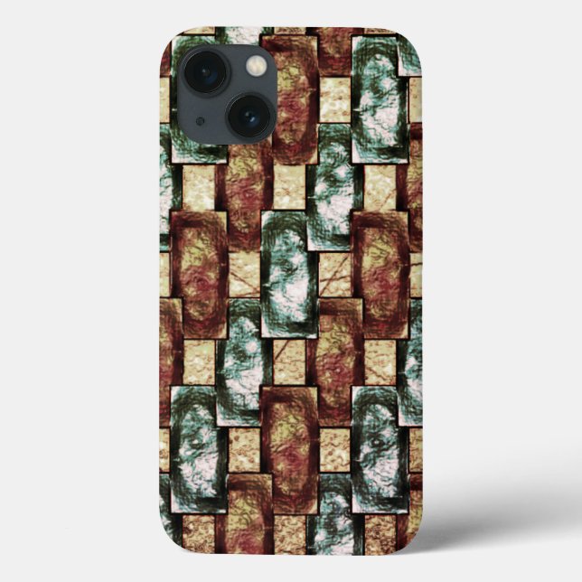 Bärgad och fläckig brun grönt, rektangulär biet (Baksida)