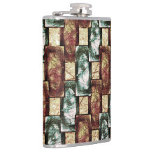 Bärgad och fläckig brun grönt, rektangulär biet