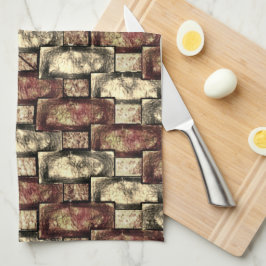 Bärgad och nedfläckad guldbrun rektangulär delar kökshandduk