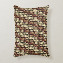 Bärgad och nedfläckad guldbrun rektangulär delar prydnadskudde