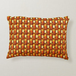 Bärgad och nedfläckad orange brun tallrikar prydnadskudde