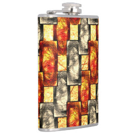 Bärgad rektangulär delar inlagd i beige och röd fickplunta