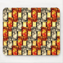 Bärgad rektangulär delar inlagd i beige och röd