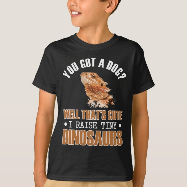 Bärgade drakreptila zoologer t shirt (Framsida)