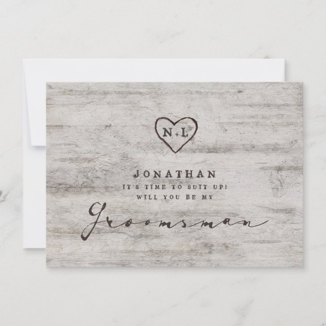 Bärgade svenskar är min Groomsman Frieri kort (Framsida)