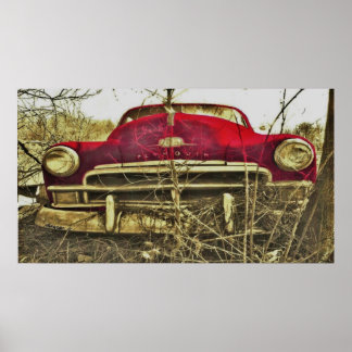 BargasArtworks Red Plymouth Deluxe Skriv ut Poster