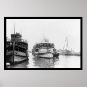 Barge Carriage Immigranter at Ellis Island, NY 192 Poster