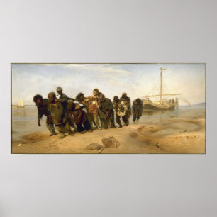 Barge Haulers på Volga Poster