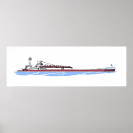 Barge James L. Kuber och tug Victory Poster