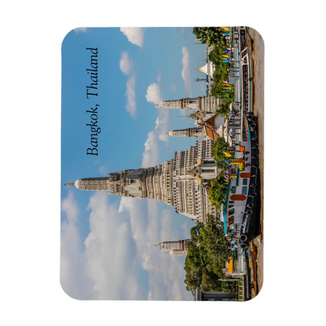 Barge sailing pas Wat Arun Magnet (Vertikal)
